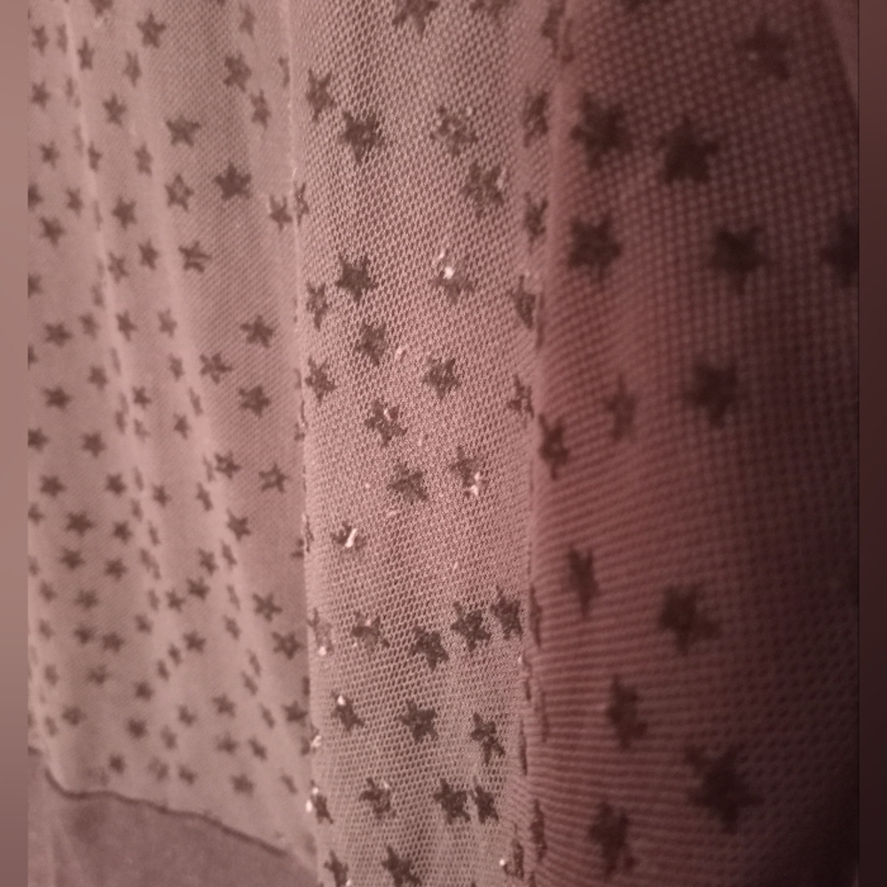 torrid Black Sheer Star Long Sleeve Blouse - Picture 3 of 4